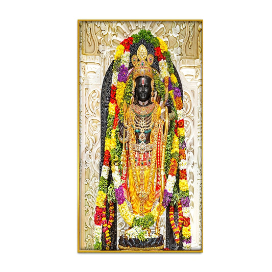 Beautiful Shri Ram Lalla Statue, Canvas Printed, Wall Painting For Living Room Eurotex