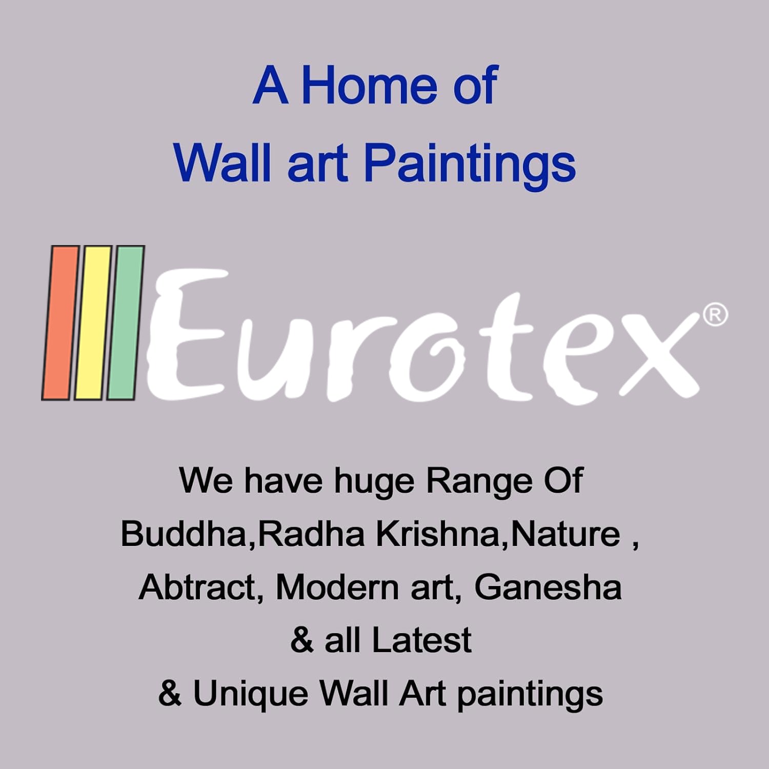 Eurotex Radha Krishna, Canvas Printed, Wall Painting, Multicolor Set of 5 Eurotex