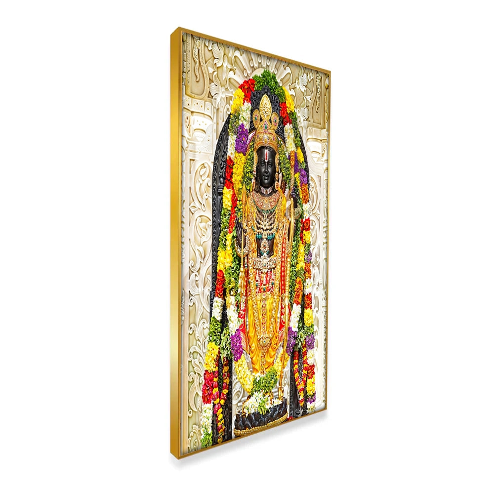 Beautiful Shri Ram Lalla Statue, Canvas Printed, Wall Painting For Living Room Eurotex
