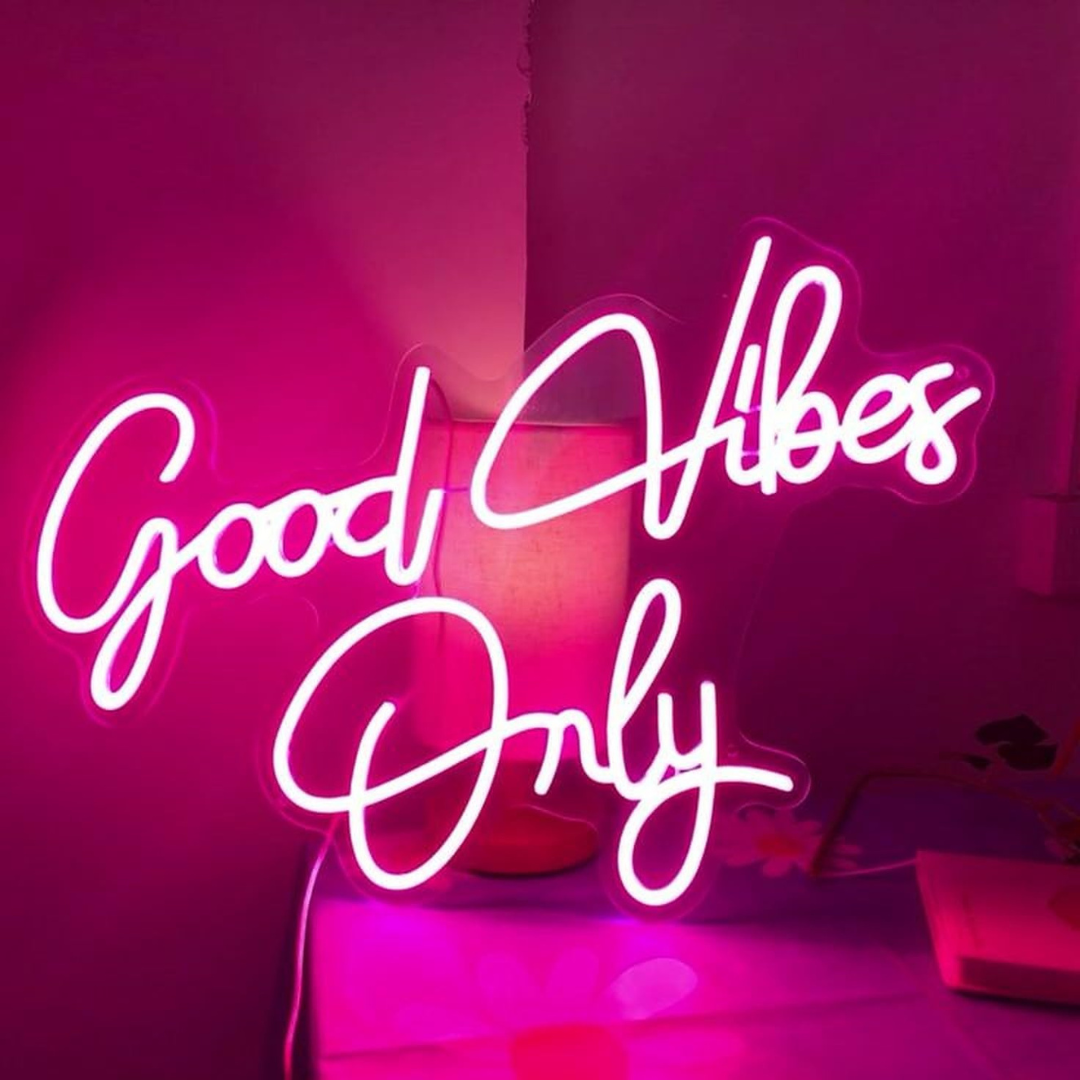 pink neon sign