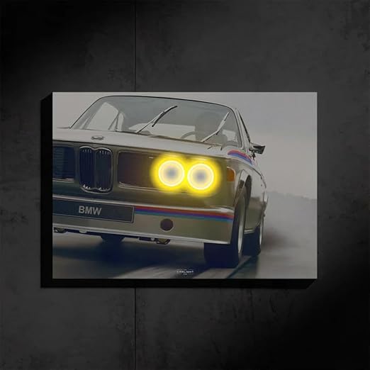 Fabsouk Neon Supercar Poster for Bedroom, Living Room, Gift Wall Decor (BMW M4)