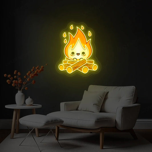 Campfire Artwork Cafe Neon Signs for Sale | Shop Coffee Shop Neon Lights (18 Inch x 24 Inch)