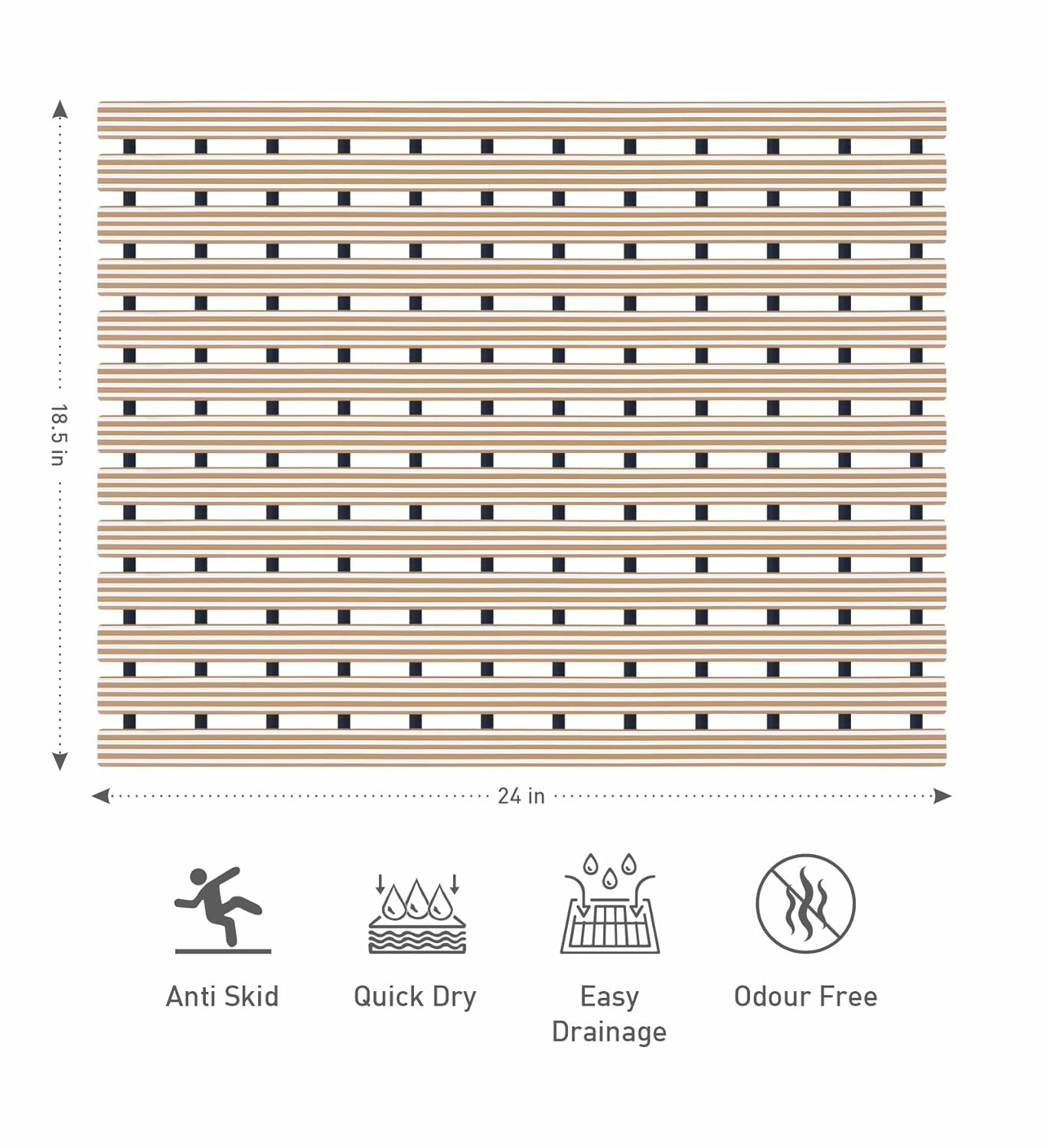 anti skid shower mat