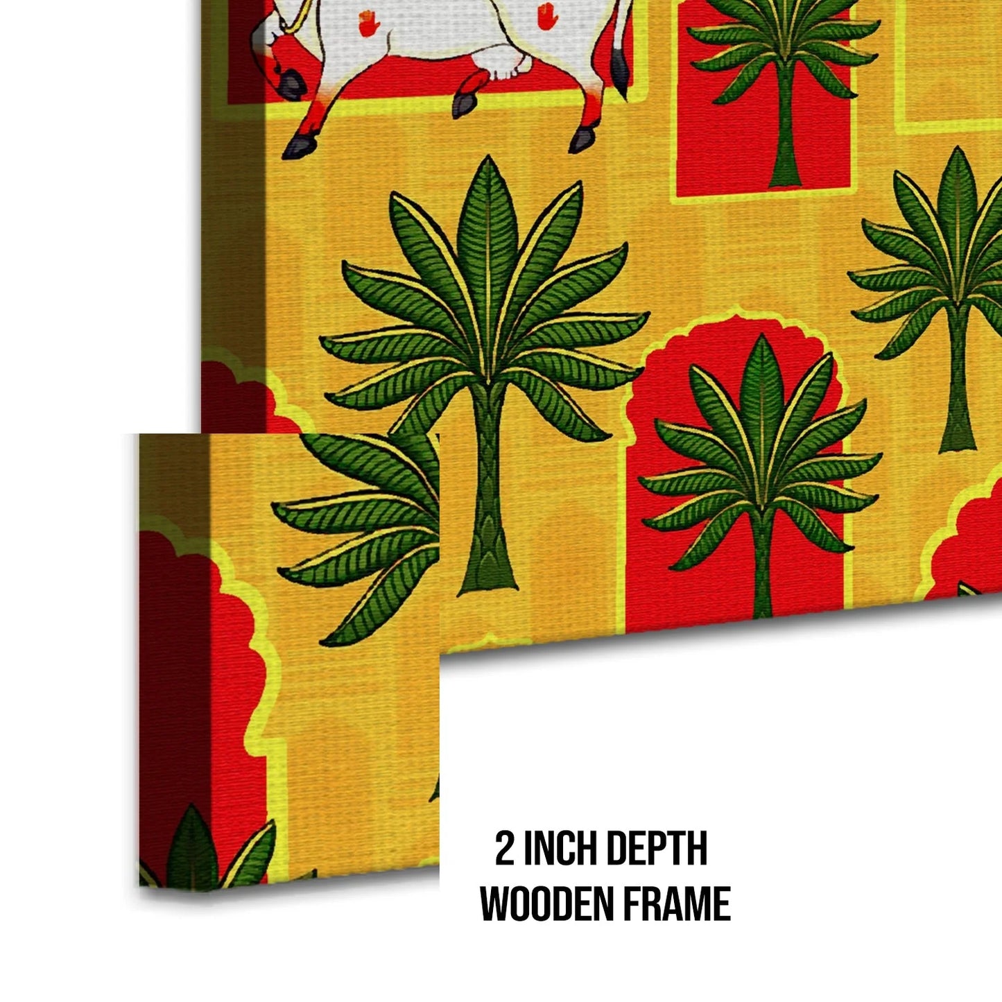 Pichwai Art, Framed Abstract Canvas Wall Art for Bedroom Eurotex