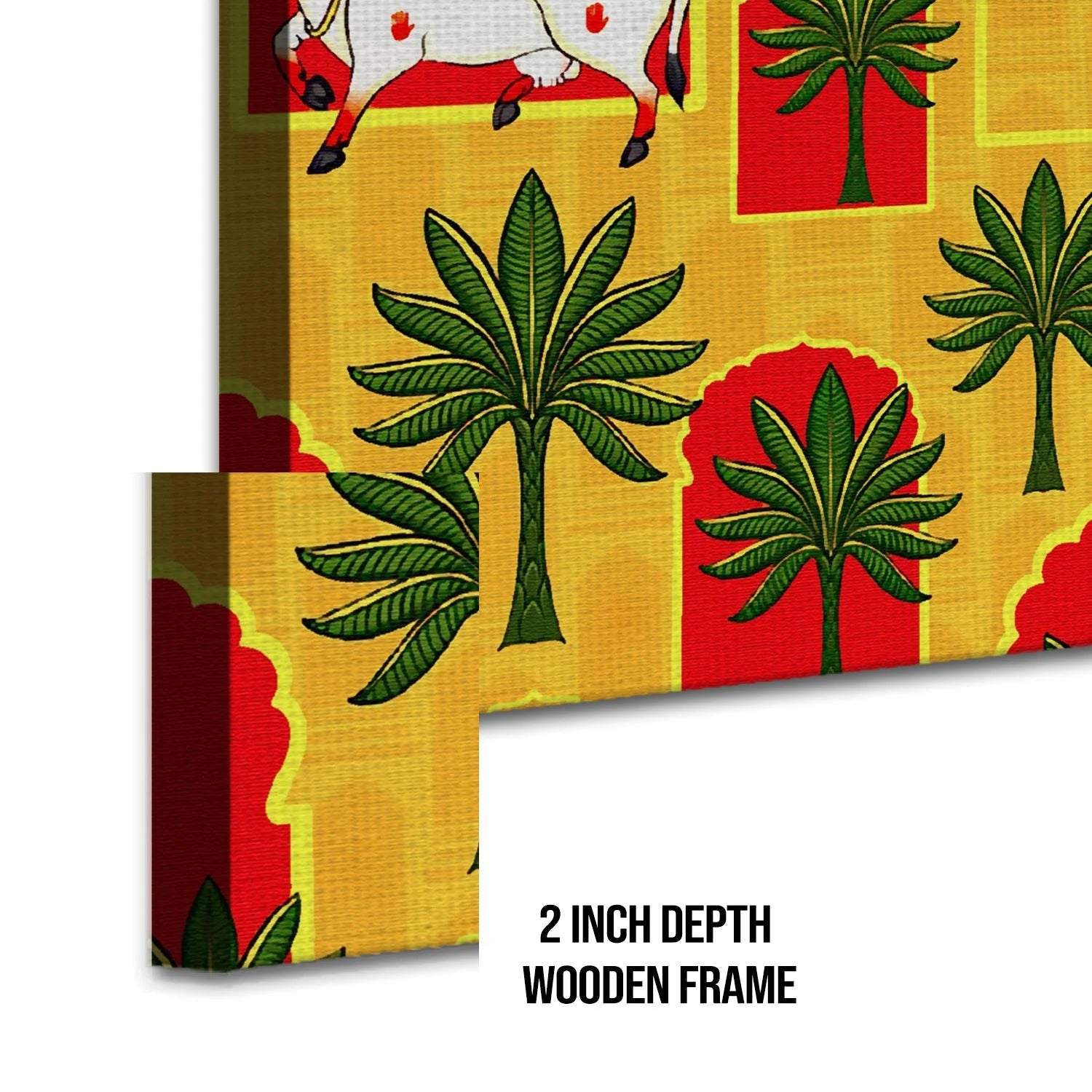 Pichwai Art, Framed Abstract Canvas Wall Art for Bedroom Eurotex