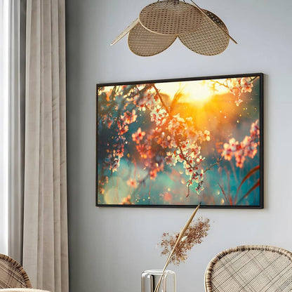 Eurotex Framed Wall art with frames wall paintings horse for living room Cherry Blossom canvas painting modern stylish décor home hanging (Canvas 24X36 Inches Framed Canvas Eurotex