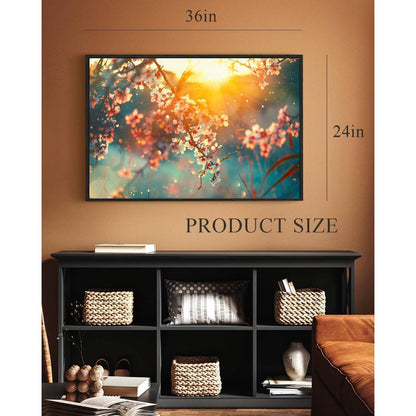 Eurotex Framed Wall art with frames wall paintings horse for living room Cherry Blossom canvas painting modern stylish décor home hanging (Canvas 24X36 Inches Framed Canvas Eurotex