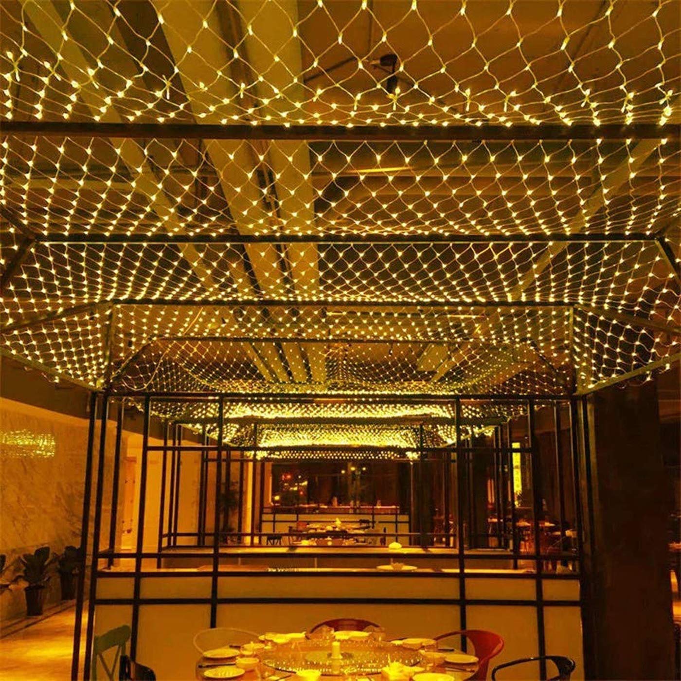 Eurotex Led Net Mesh String Lights, For Indoor Outdoor Decoration (Warm White)