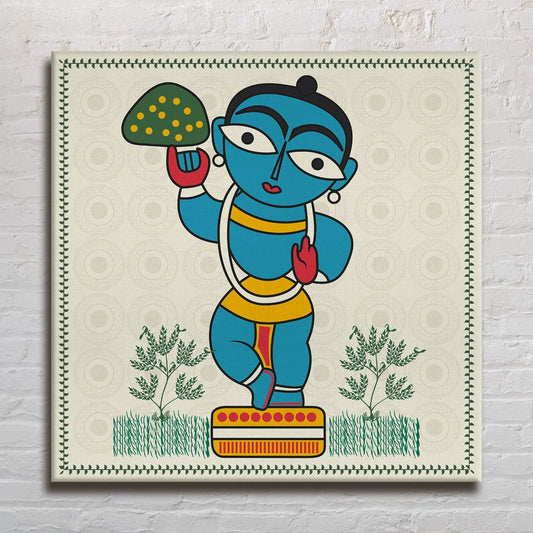 Hanuman Ji, Pichwai Painting, Framed Abstract Canvas Wall Art for Bedroom Eurotex