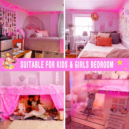 Eurotex Led String Lights 20 Meter Pink For Diwali (Pack of 2)