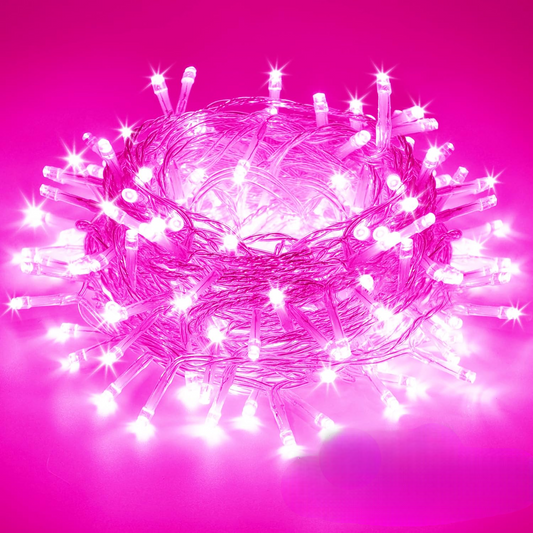 Eurotex Led String Lights 20 Meter Pink For Diwali (Pack of 2)