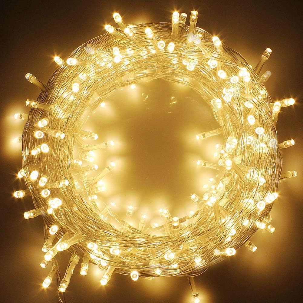 Eurotex Led String Lights 20 Meter Warm White For Diwali Decoration (Pack of 2)