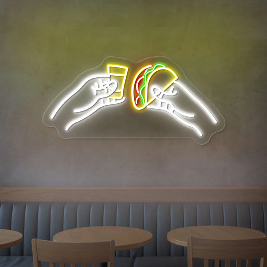 Tacos and Tequila Led Restaurant Neon Signs | From Margaritaville to Taco Bell Styles (36In x 18In)