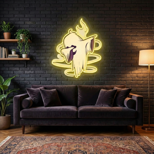 Custom Made UV Print Ghost Neon Signs | LED Signs & Personalized Logos