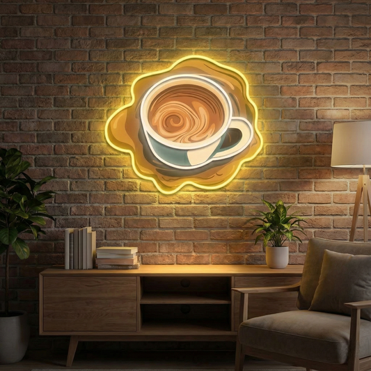 UV Printed Coffee LED Neon | Custom Neon Lights & Neon Rope Light