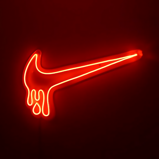 Eurotex Tick Logo Neon Sign - 6x9 In, Red