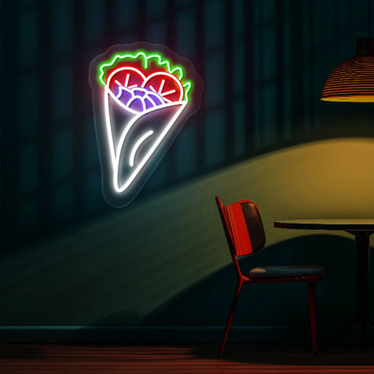 Wraps Neon Signs | LED Dessert & Gelato Shop Light Decor (12In x 24In)