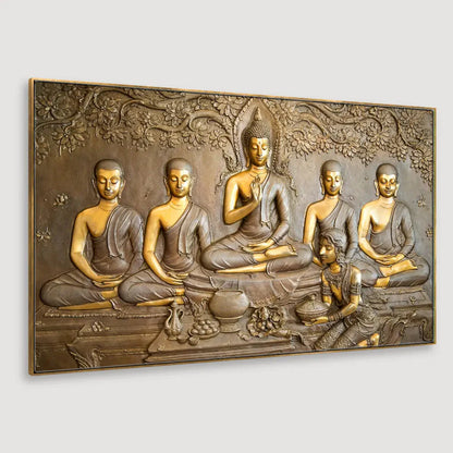 Eurotex Teachings Of Buddha, Canvas Printed, Panoramic Wall Painting Eurotex