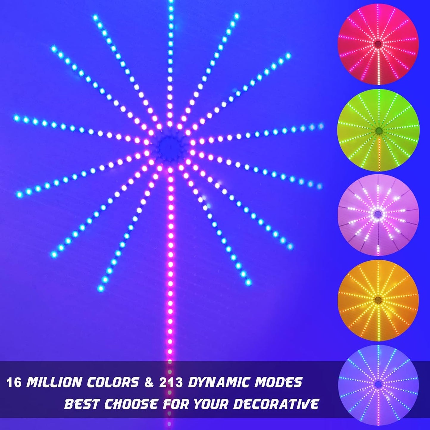 Eurotex Firework Led Strip Light, With Smart App & Remote Control (5V, Usb Powered)