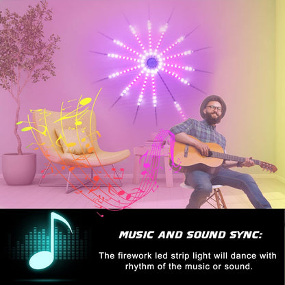 Eurotex Firework Led Strip Light, With Smart App & Remote Control (5V, Usb Powered)