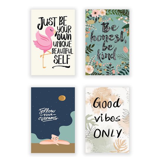 Eurotex Positive Quotes Wall Poster for Wall Decor, Pack of 4 (A3, 12 x 18 In) Eurotex