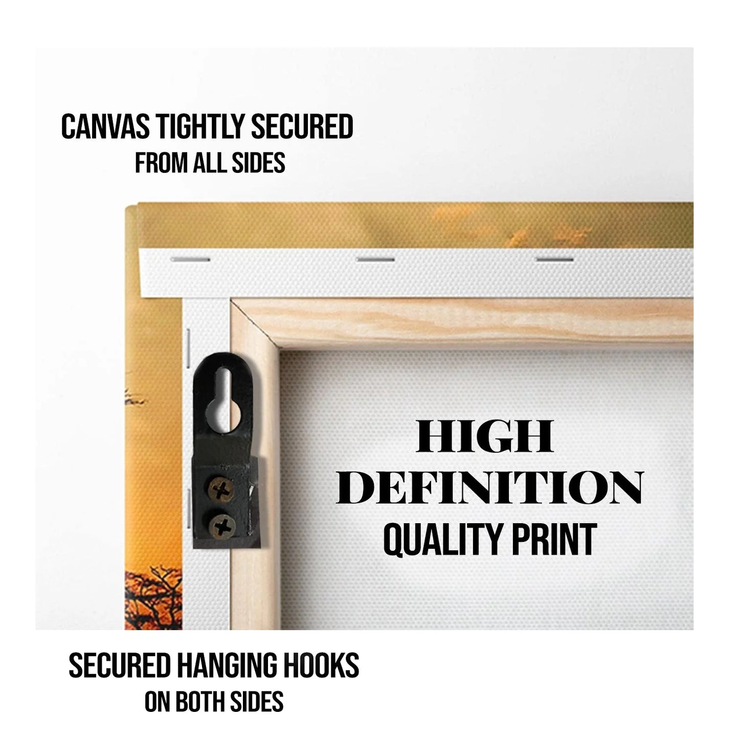 Divine Duo, Framed Abstract Canvas Wall Art for Bedroom