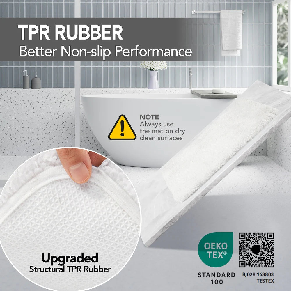 Eurotex Bath Mat Super Soft Non Slip Bathrug Mats for Bathroom, Kitchen, Bedroom, and Door Eurotex
