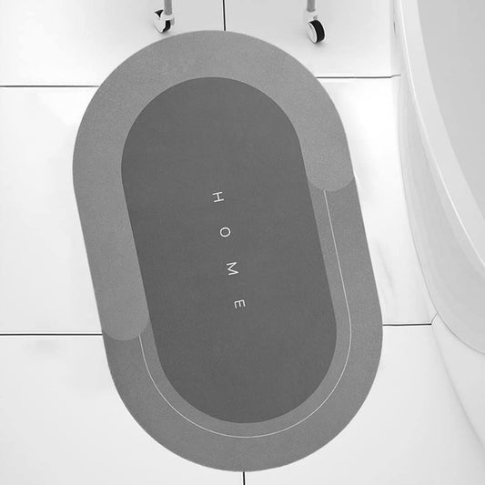 Eurotex Bath Mat Rug Super Absorbent Quick Dry Non Slip Mat (Diatomeous Earth, 40cm x 60cm, Black) My Store